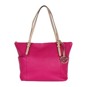 Michael Kors Fuchsia Pink Pebbled Leather Tote